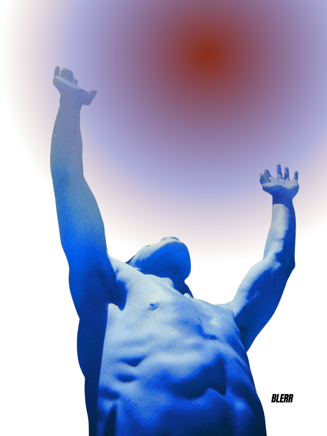 Blue Body, Red Sun Poster Print